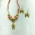 Shiny Golden Beads With Music Notes Butterfly Necklace Set