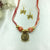 Golden Vintage Circle With Butterfly Necklace Set