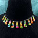 Beautiful Colorful Fashion Chain Resin Necklaces
