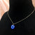 Attractive Blue Circle Eyes Chain Resin Necklace