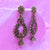Old Art Deco Floral Design Traditional Earrings