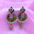 Gorgeous Golden Traditional Silver Beads & Jhumka Earrings