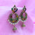 Gorgeous Golden Traditional Silver Beads & Jhumka Earrings