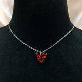 Charm Sparkle Hearts Women's Velantine Chain Resin Necklaces