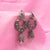 Halfmoon Filigree Design Sparkle Stone & Jhumka Earrings