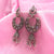 Halfmoon Filigree Design Sparkle Stone & Jhumka Earrings