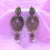 Handmade Antique Four Circle & White Beads Earrings