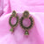Swirl Flower With Circle & Fine Jhumka Earrings
