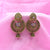 Multi Color Stones Golden Traditional Earrings