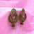 Multi Color Stones Golden Traditional Earrings