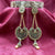 Pear Flower Face With Brown Stones Traditional Earrings