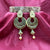 Shiny Brown Round Shape Stones Traditional Earrings