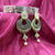 Shiny Brown Round Shape Stones Traditional Earrings