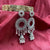 Spike Two Circle Flower Design Jhumka & Ghungroo Earrings