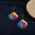 Colorful Antique Design Ghungroo Resin Earrings