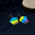 Pentagon Shape Pretty Colorful Hook Resin Earrings