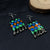 Colorful Solid Resin U Shape Ghungroo Earrings