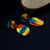 Double Oval Shape In Colorful Resin Earrings