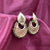 Glittering Brown Round Stones Royal Design Earrings