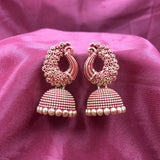 Solid Peacock Design With Classic Jhumka Earrings