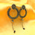 Simple Spike Circle With Chain Flower Jhumka Earrings