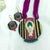 Gorgeous Ganpati In Circle Purple Terracotta Necklace