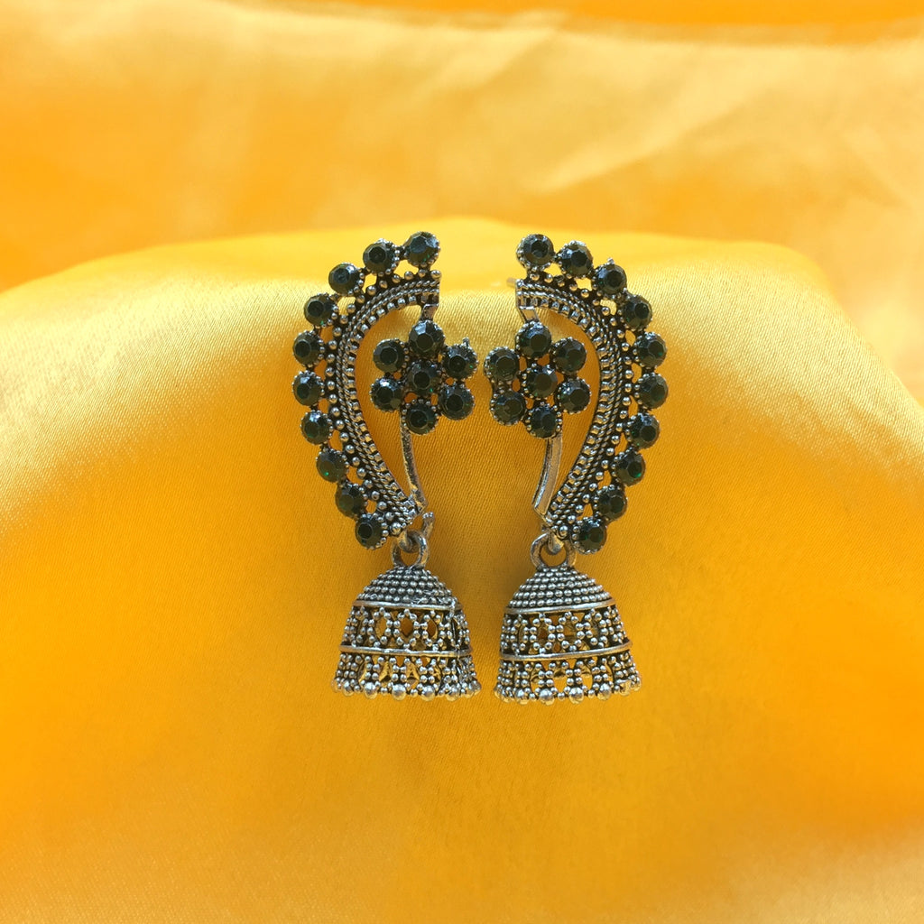 American diamond Jhumka earrings | Small CZ diamond jhumkas | Indian E –  Indian Designs