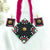 Kite Shape Black & Pink Stylish Terracotta Necklace