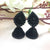 Rich Black Pear Face With Jhumka Earrings