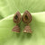 Rajwadi Solid Design Pear Shape & Round Jhumka Earrings