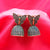 Rajwadi Style Solid Butterfly Design & Round Jhumka Earrings