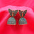 Rajwadi Style Solid Butterfly Design & Round Jhumka Earrings