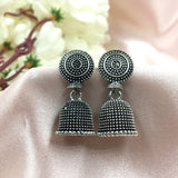 Solid Circle Face With Bell Shape Jhumka Earrings