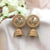 Triple Rose Flower In Circle With Jhumka Earrings