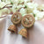 Triple Rose Flower In Circle With Jhumka Earrings