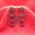 Flower Face With Double Pear Design Beads Earrings
