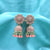 Antique Royal Flower Face & Beads Jhumka Earrings