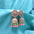 Antique Royal Flower Face & Beads Jhumka Earrings