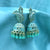 Antique Royal Peacock Face & Beads Jhumka Earrings