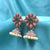 Classy Square With Solid Stones & Beads Jhumka Antique Earrings