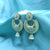 Classy Half Moon Royal Style With Glittering Stones Earrings