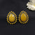 Solid Big Pear & Round Stones Traditional Earrings