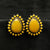 Solid Big Pear & Round Stones Traditional Earrings