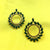 Glittering Round & Marquise Shape Stone Circle Wedding Earrings