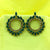 Glittering Round & Marquise Shape Stone Circle Wedding Earrings
