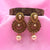 Impressive Luxury Brown Stones & Pearls Earrings