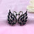 Beautiful Swan Design With Black Stones Earrings