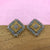 Handcraft Square Design Multi Shape Stones Earrings