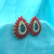 Spike Pear Design Colorful Stones Stud Earrings