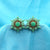 Pretty Fancy Flower Design Stones Stud Earrings